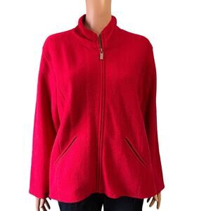 Draper’s & Damon’s Petites Boiled Wool Jacket Preppy Casual Warm Comfy PXL